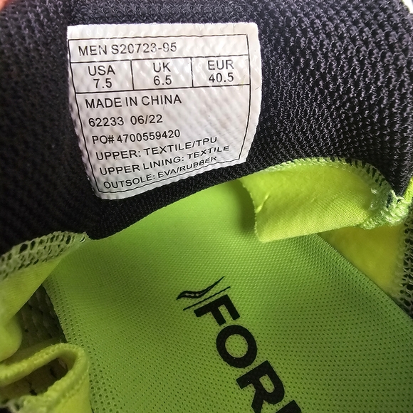 Saucony Kinvara 13 mens Running Shoe, Citron/black Size 7.5 - Picture 10 of 10